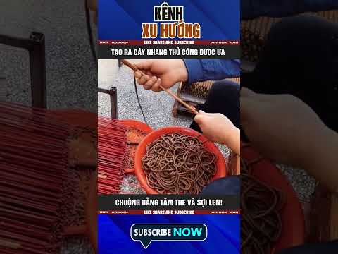 TẠO RA CÂY NHANG THỦ CÔNG ĐƯỢC ƯA CHUỘNG BẰNG TĂM TRE VÀ SỢI LEN!