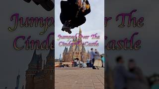 Jumped Over Cinderella’s Castle again!!🏰 #tokyodisneyland  #shorts  #T