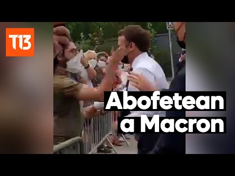 Hombre abofetea al presidente Emmanuel Macron