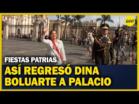 Así regresó la presidenta Dina Boluarte a Palacio de Gobierno