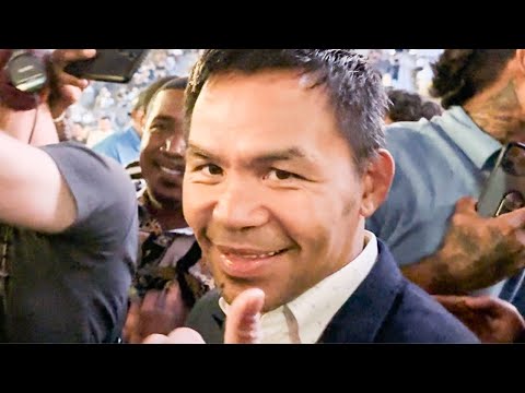 Manny Pacquiao MOBBED BY FANS & CROWD GOES WILD at Plant vs Resendiz, Charlo vs LaManna