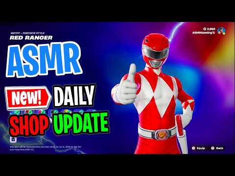 ASMR Fortnite Shop Power Rangers Skins are Back! Daily Update Today 🎮🎧 Whispering 😴💤