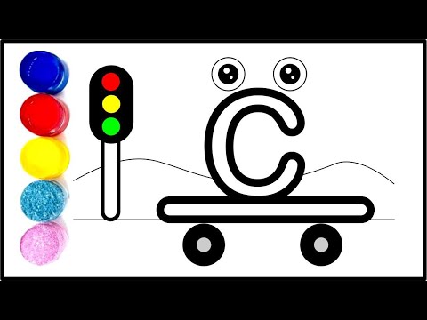 Letter C Drawing | Letter C Easy Drawing for Kids | How to Draw Letter C