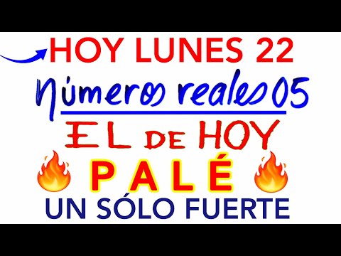 Un SÓLO PALÉ y SÚPER para hoy LUNES 22/07/2024/ Números para hoy LUNES / Números que MÁS SALEN HOY