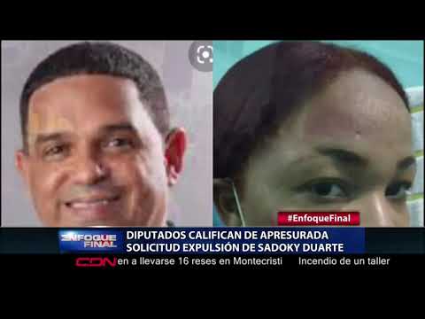 Diputados califican de apresurada solicitud expulsión de Sadoky Duarte