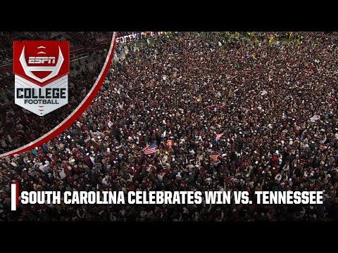 South Carolina fans STORM THE FIELD after upsetting No. 5 Tennessee | ESPN College Football