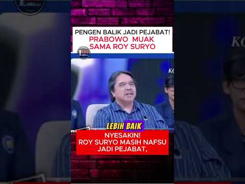 UKUP SUDAH! ROY SURYO SUDAH JADI BEBAN NEGARA SEGERA DIADILI