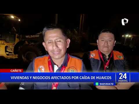 Cañete: cae aparatoso huaico en Lunahuaná tras activarse quebrada San Jerónimo