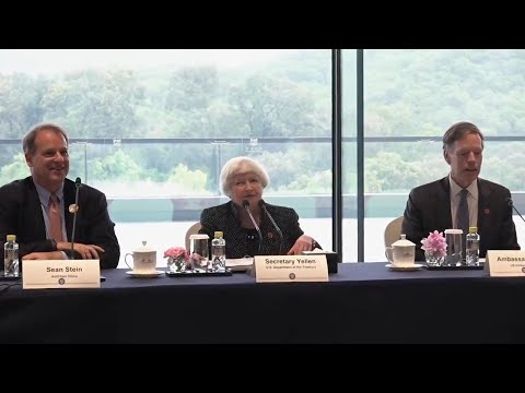 US Treasury Secretary Yellen meets with international business leaders in Guangzhou