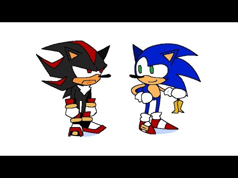 Shadow seeing Sonic in SXS GENERATIONS