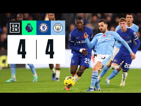 Chelsea vs Manchester City (4-4) | Resumen y goles | Highlights Premier League