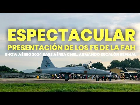 Espectacular los F-5 de la Fuerza Aérea Hondureña en el Show Aéreo 2024 San Pedro Sula Honduras