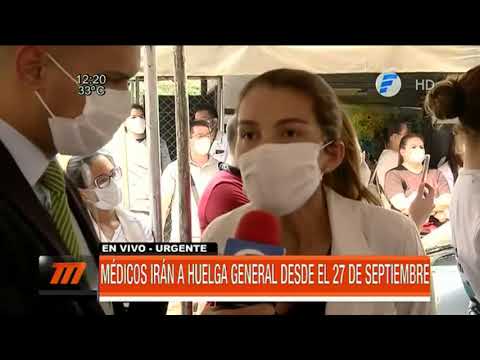 Médicos irán a huelga general desde el 27 de septiembre