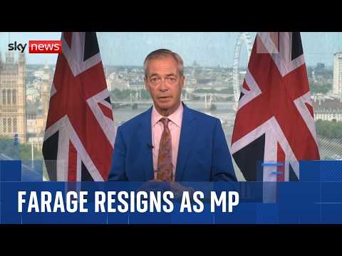 BREAKING: Nigel Farage quits as MP and will stand in Clacton by-election
