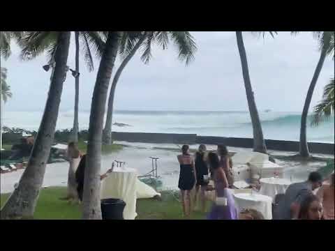 IMPRESIONANTE: Olas gigantes arruinan una boda en Hawaii