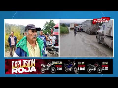 Transportistas exigen reparación de carretera en la Falla del Metal, Cucuyagua, Copán