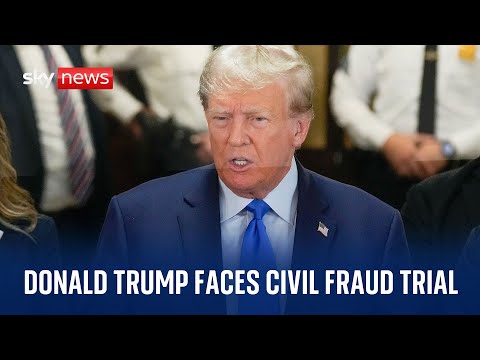 Watch live: Donald Trump arrives at court for day three of fraud case trial