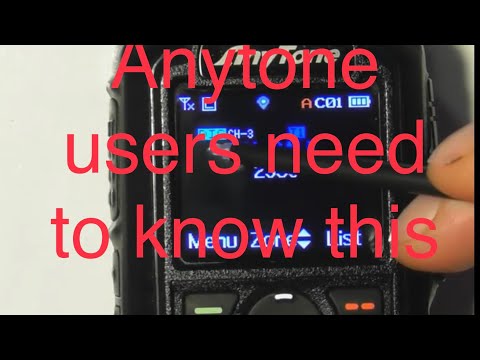 If you have a DMR Anytone u need to know this info!