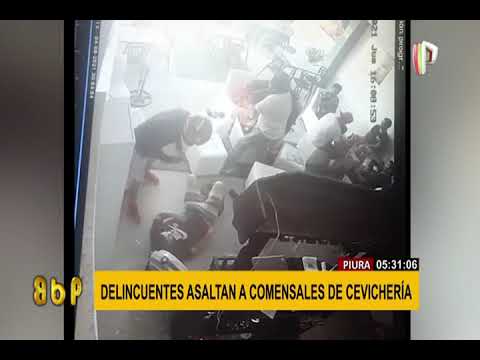 Piura: cámara registra violento asalto en cevichería