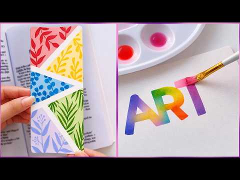 12 watercolor painting Ideas for Beginners || Easy Creative Art Hacks When You’re Bored || painting