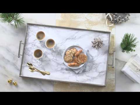 Easy Marbled Dessert Tray DIY