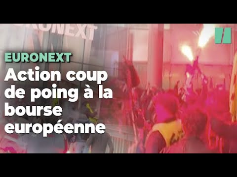 À La Défense, des grévistes envahissent la tour d’Euronext