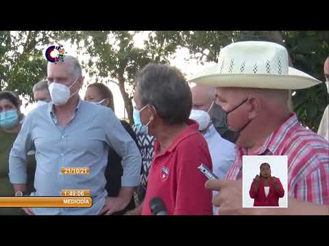 Presidente de Cuba recorre polo agrícola de Artemisa