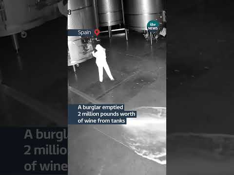 A burglar emptied 2 million pounds worth of wine from tanks #itvnews #news #wine #spain