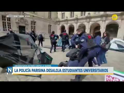 La policía parisina desaloja estudiantes universitarios ?N20:30?29-04-24