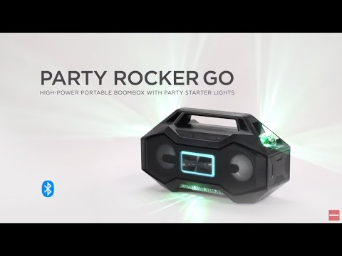 ION Audio Party Rocker™ Go - High-Power Portable Boombox with Party Starter Lights
