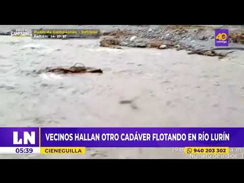 CIENEGUILLA: hallan el cuerpo s1n vid4 de un hombre en el río Lurín