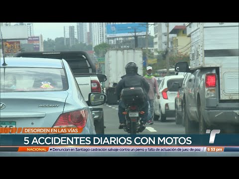 Policía: Motorizados involucrados en más de 5 accidentes de tránsito diarios
