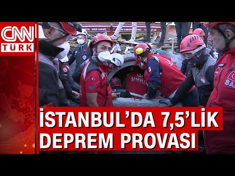 Dev deprem tatbikatı! İstanbul senaryo gereği 7.5 ile sallandı