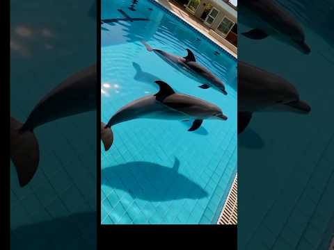 ডলফিন গুলো কি খুঁজছে সুইমিং পুলে | #ai #love #funny #cute #dance