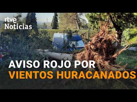 CATALUÑA | ES-ALERT en GIRONA por RACHAS DE VIENTO DE 160 KM /H | RTVE Noticias