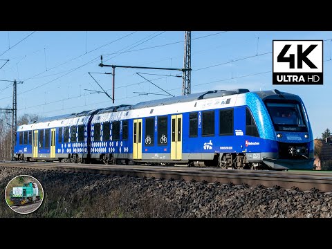 [4K] HYDROGEN TRAIN! EVB iLINT 554 004 passes Dedensen/Gümmer!