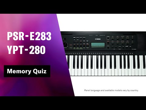 Yamaha Portable Keyboard PSR-E283 / YPT-280 Tutorial Video 4 - Memory Quiz -