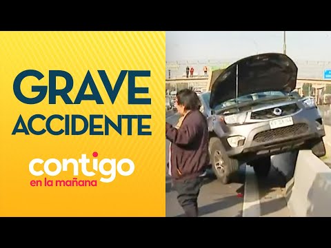 GRAVE ACCIDENTE: Choque de dos automóviles en Autopista Central - Contigo en la Mañana