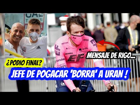 CICLISMO ? Jefe de POGACAR 'Omite' a RIGO URAN como Rival al PODIO FINAL - TOUR 2021