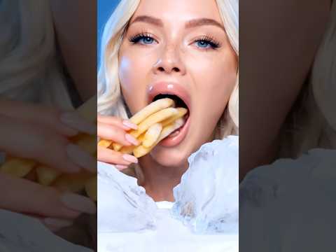 FROZEN FRIES 🍟 #mukbang #aiasmr #eating #aigenerated #satisfying #eatingasmr #asmr #asmrfood