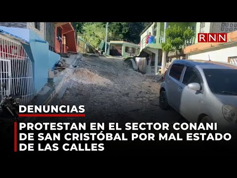 Protestan en el sector Conani de San Cristóbal por mal estado de las calles