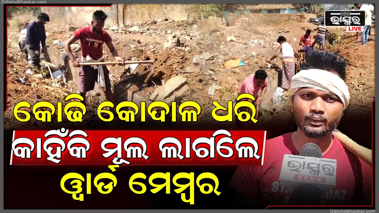 କୋଢି କୋଦଳ ଧରି କାହିଁକି ମୂଲ ଲାଗିଲେ ୱାର୍ଡ ମେମ୍ବର , ଲୋକେ ଦେଖି ଆଶ୍ଚର୍ଯ୍ୟ ...