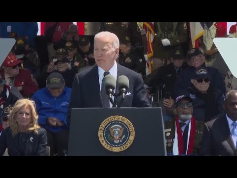 Presidents Biden and Macron mark 80th anniversary of D-Day at American Cemetery