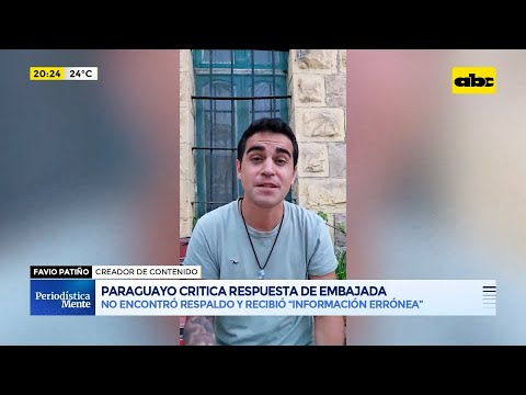 Paraguayo que estuvo en Israel critica respuesta de la embajada paraguaya