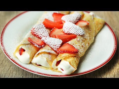 Strawberries & Cream Crepes In 15 Minutes Or Less.