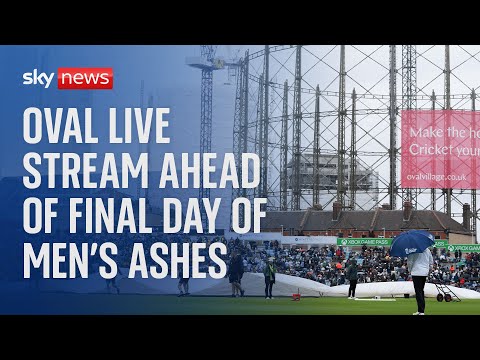 The outfield at The Oval ahead of the final day of the Men's Ashes