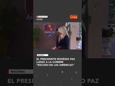 El presidente Rodrigo Paz llego a la cumbre “escudo de las americas”