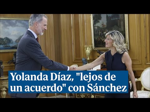 Yolanda Díaz dice ahora que está lejos de un acuerdo con Sánchez
