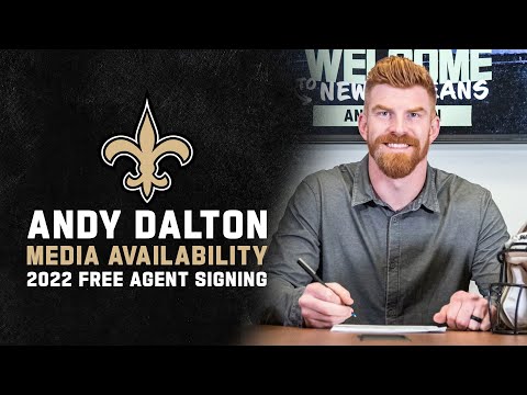 Andy Dalton Media Availability 3/31/22 | New Orleans Saints video clip