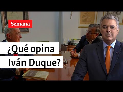 La reacción del presidente Duque a la reunión entre Álvaro Uribe y Gustavo Petro